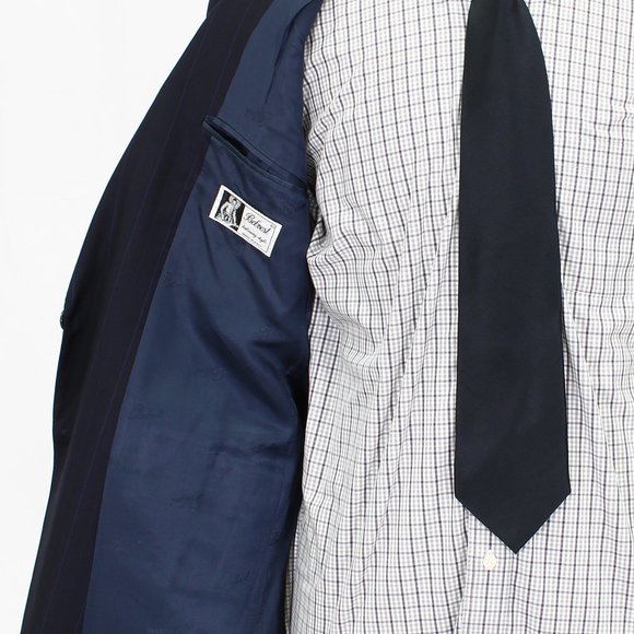 Belvest 40R Navy Stripe Wool Two Button Suit Jacket O562 - Picture 9 of 11